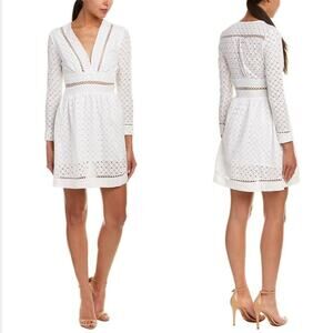 HAUTE ROGUE Milla Eyelet 100% Cotton Dress Size XS
